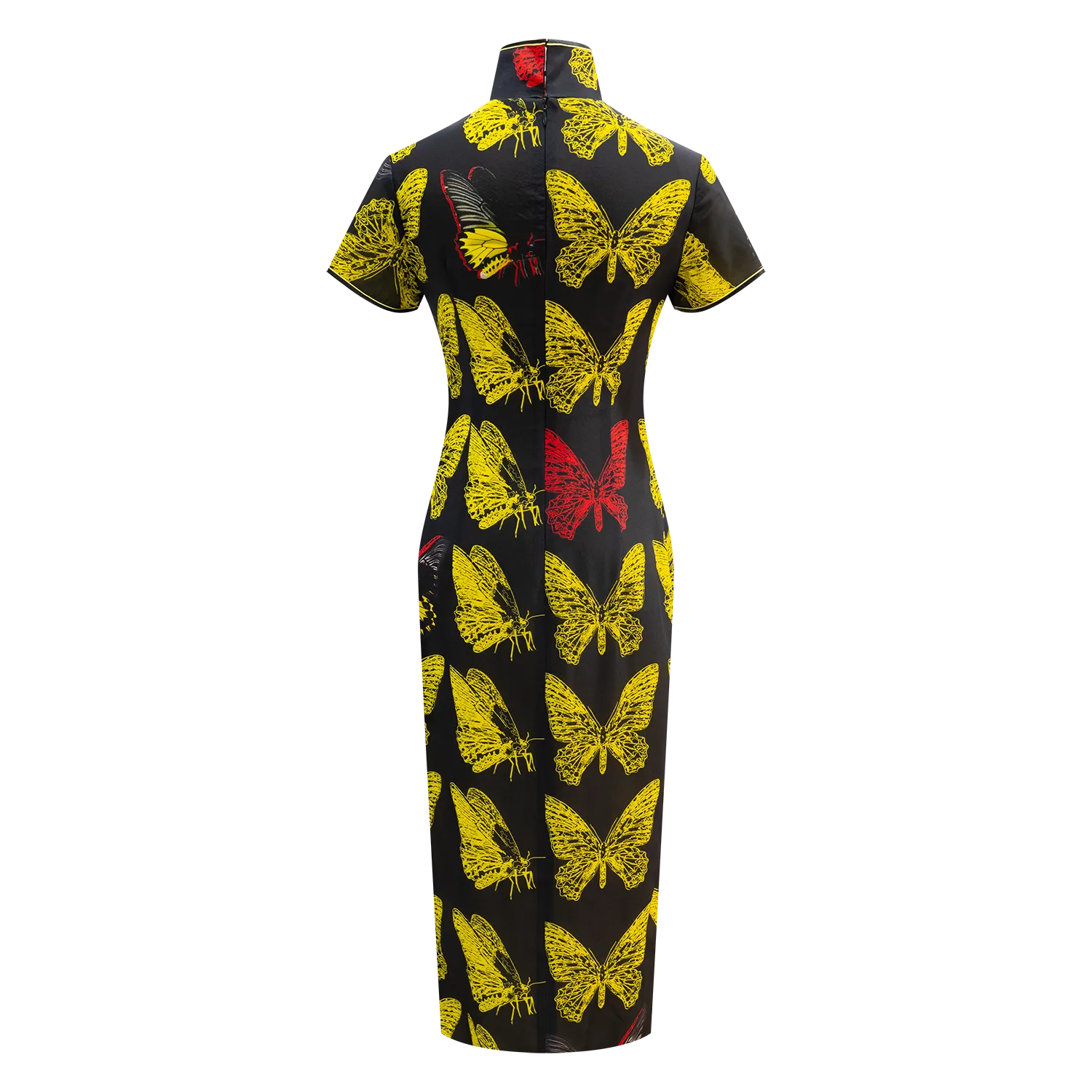 SPARKLE BY KAREN CHAN x Fung Yuen Butterfly Reserve【GOLDEN BIRDWING】100% Silk Cheongsam (金裳鳳蝶)