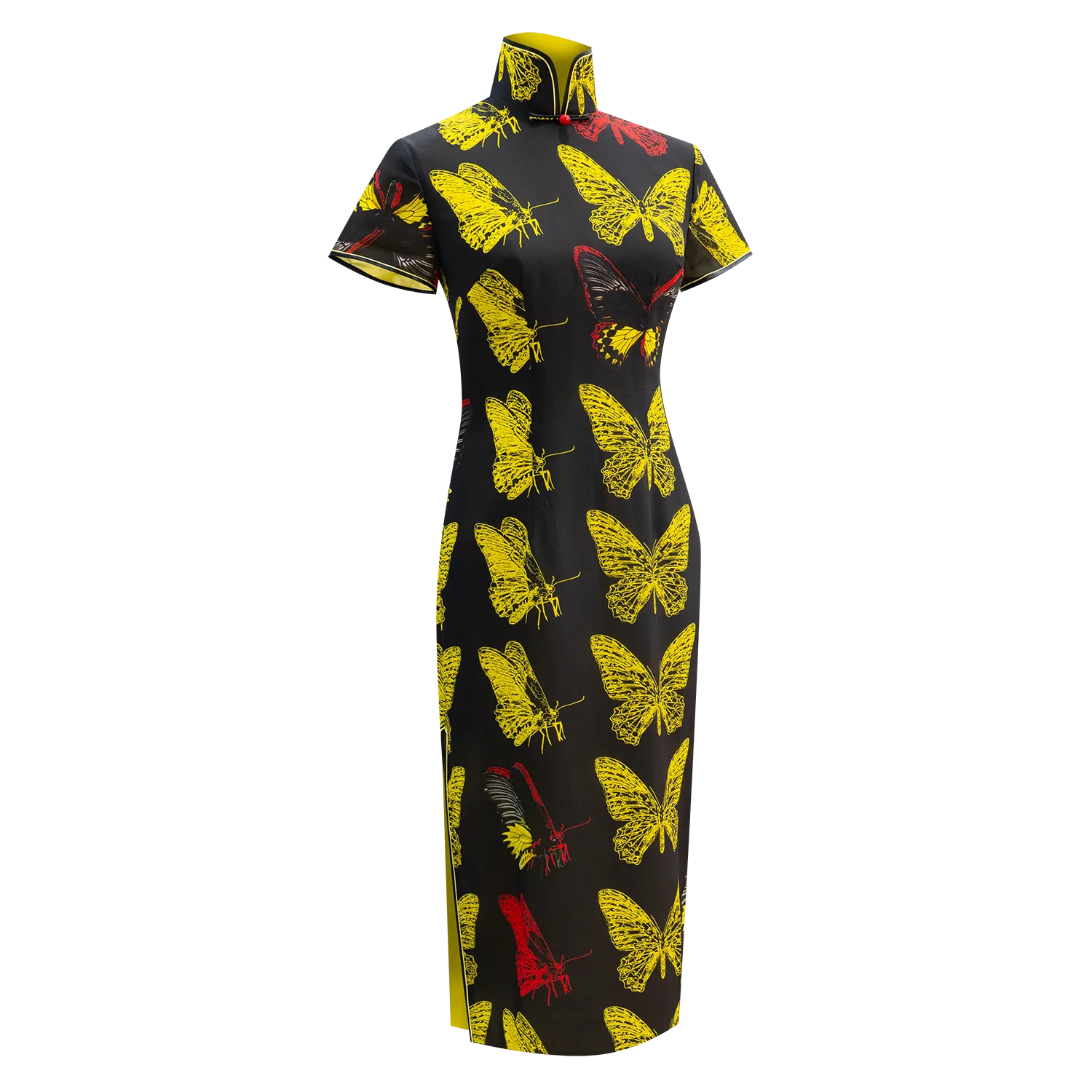 SPARKLE BY KAREN CHAN x Fung Yuen Butterfly Reserve【GOLDEN BIRDWING】100% Silk Cheongsam (金裳鳳蝶)