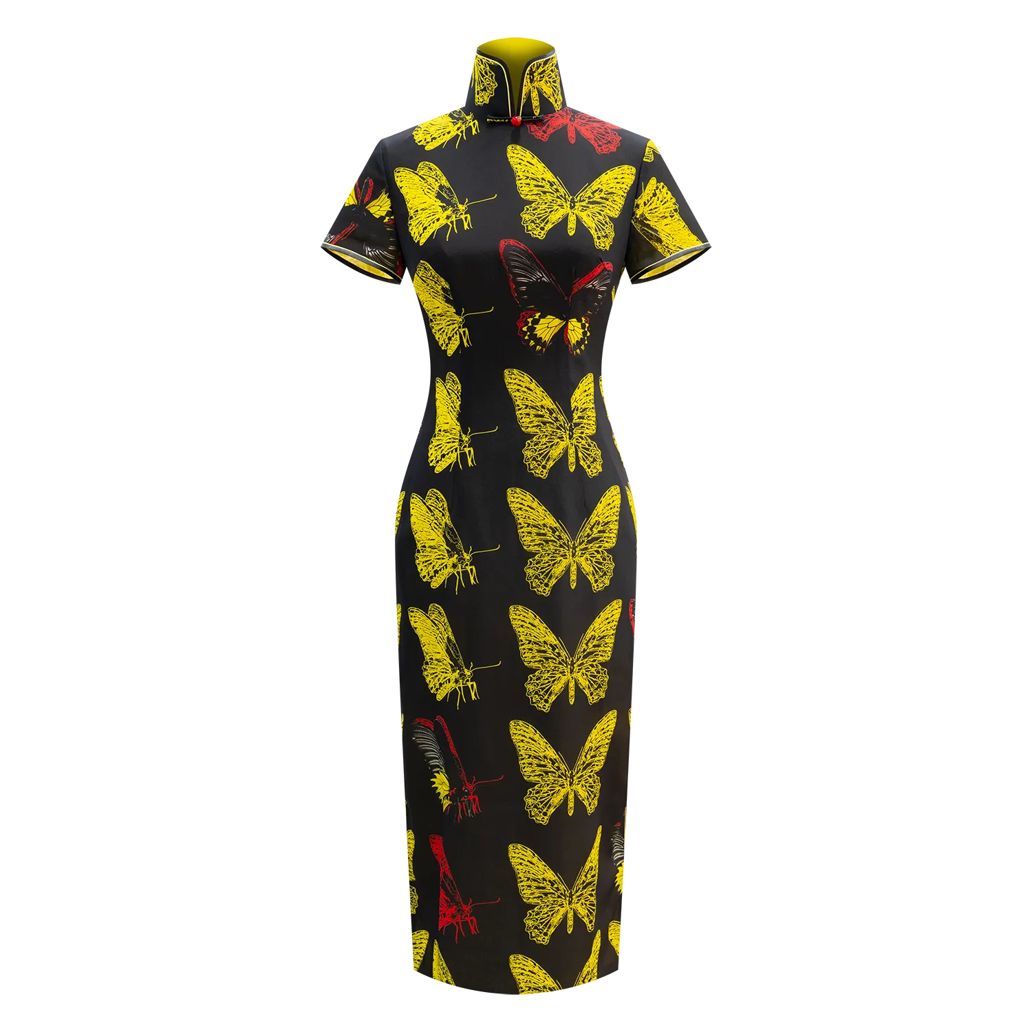 SPARKLE BY KAREN CHAN x Fung Yuen Butterfly Reserve【GOLDEN BIRDWING】100% Silk Cheongsam (金裳鳳蝶)