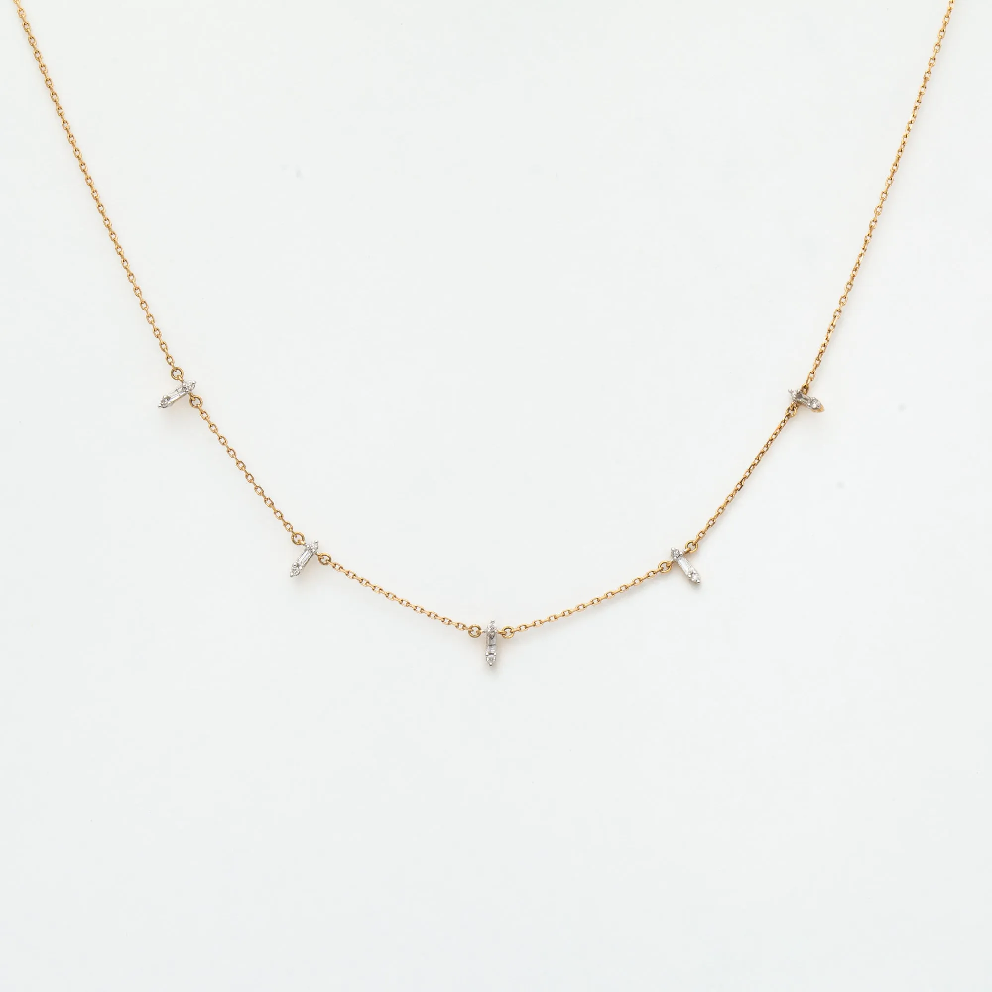 Stack Baguette Chain Necklace