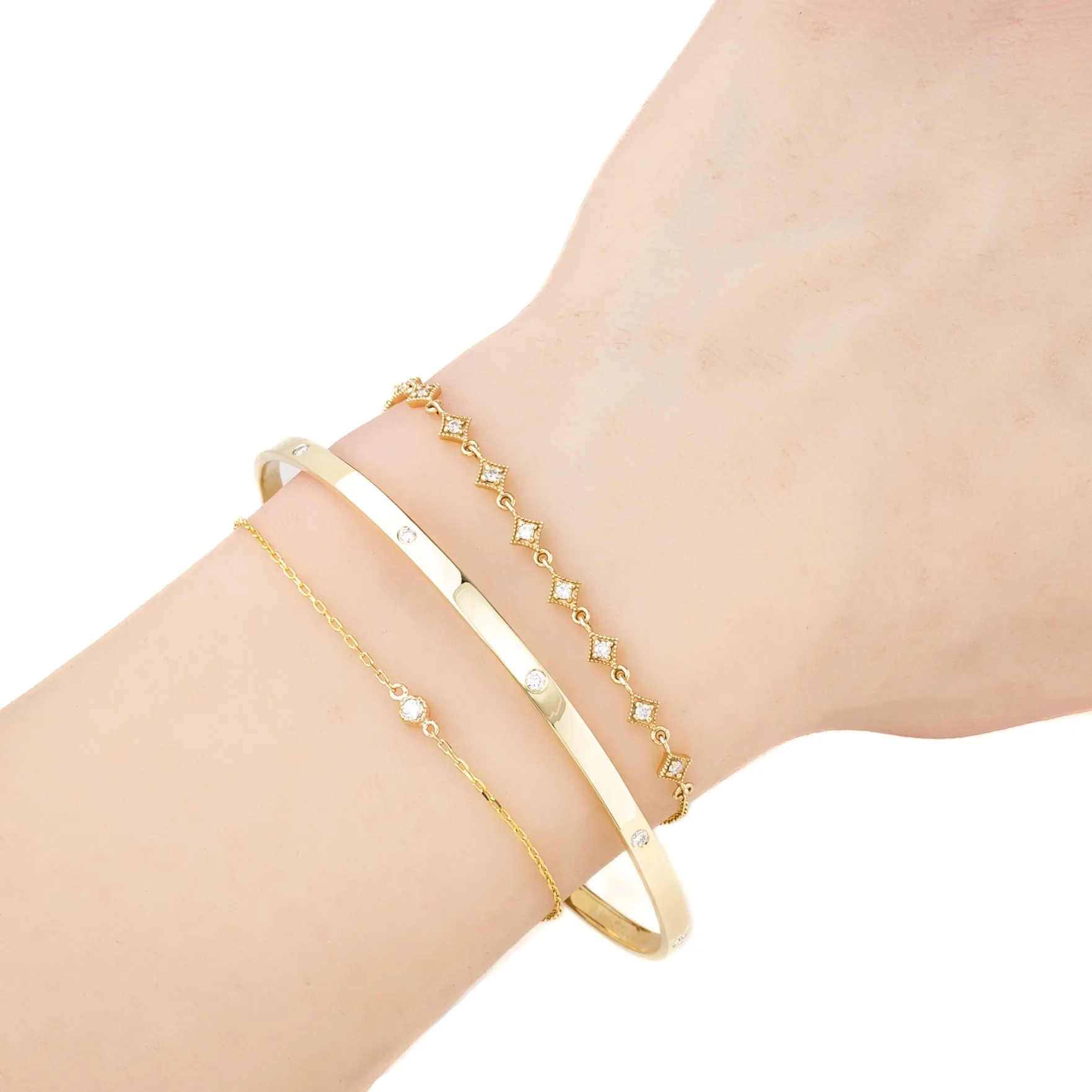 Star Diamond Station Bracelet