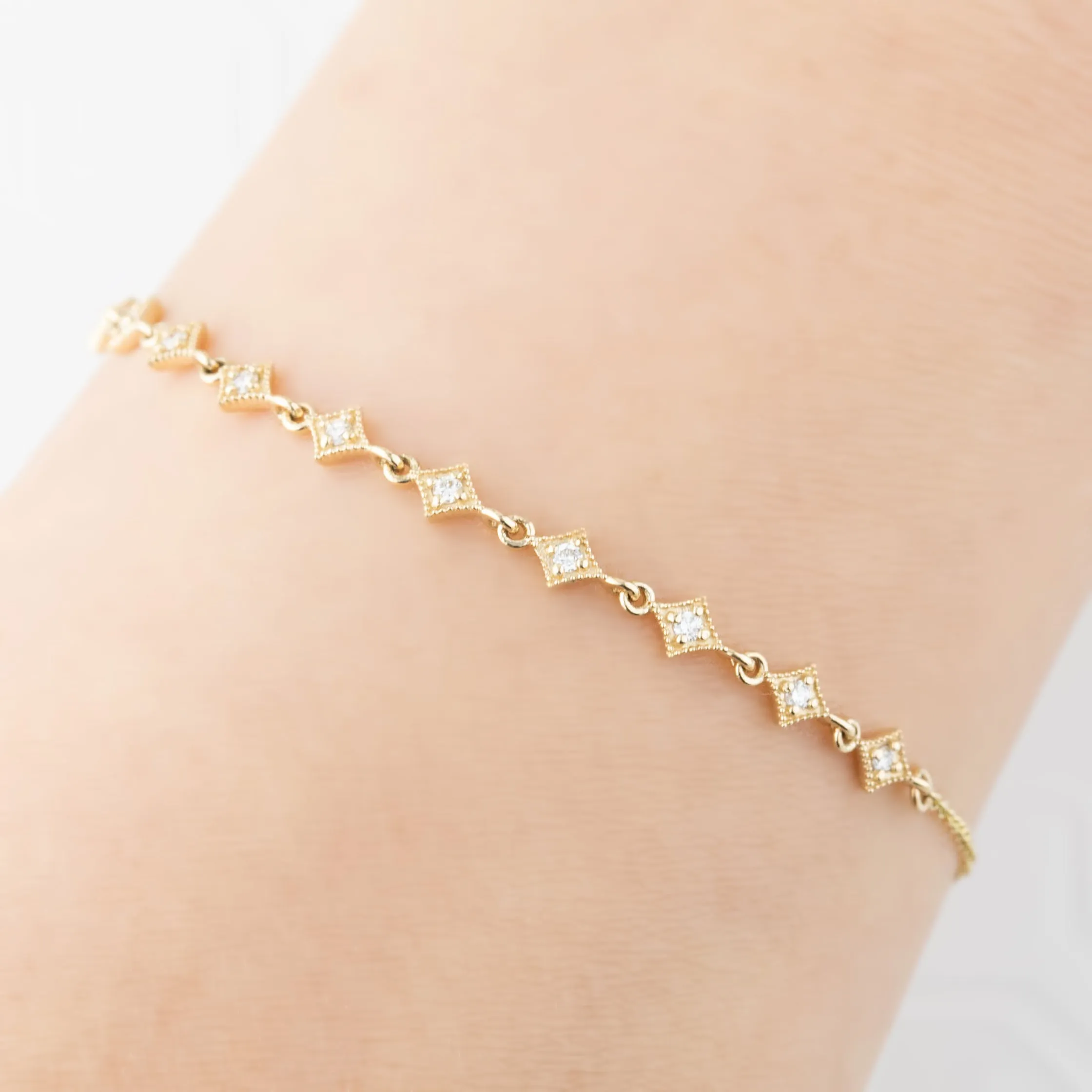 Star Diamond Station Bracelet