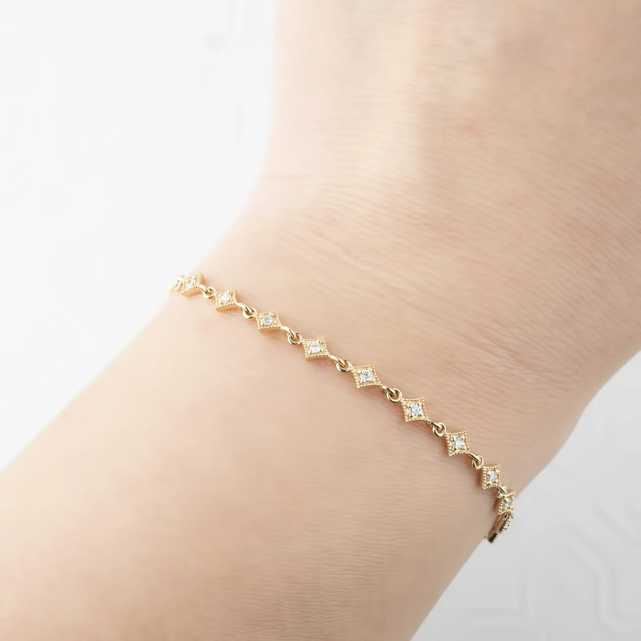 Star Diamond Station Bracelet