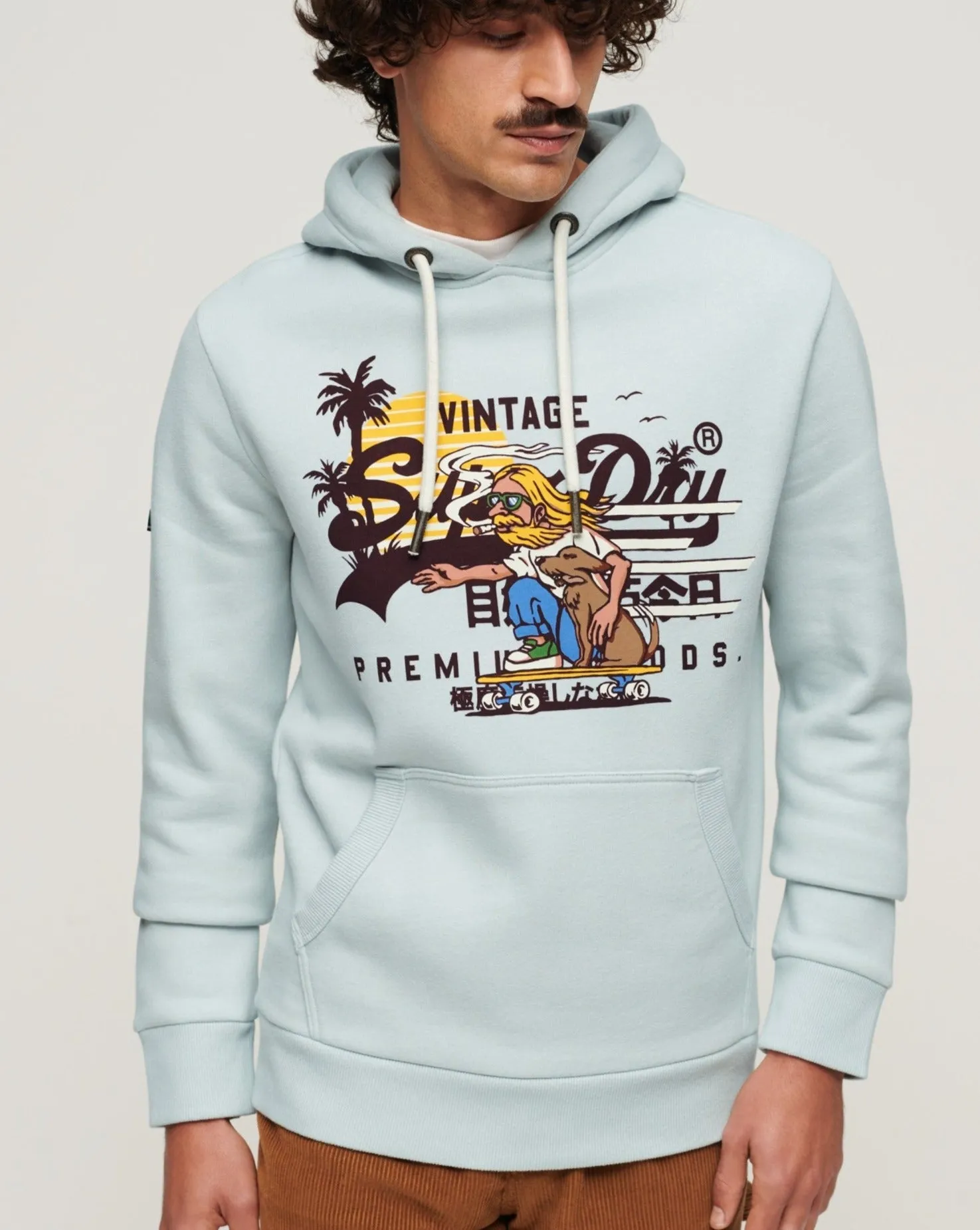 Superdry Vintage Logo Hoodie (Blue)