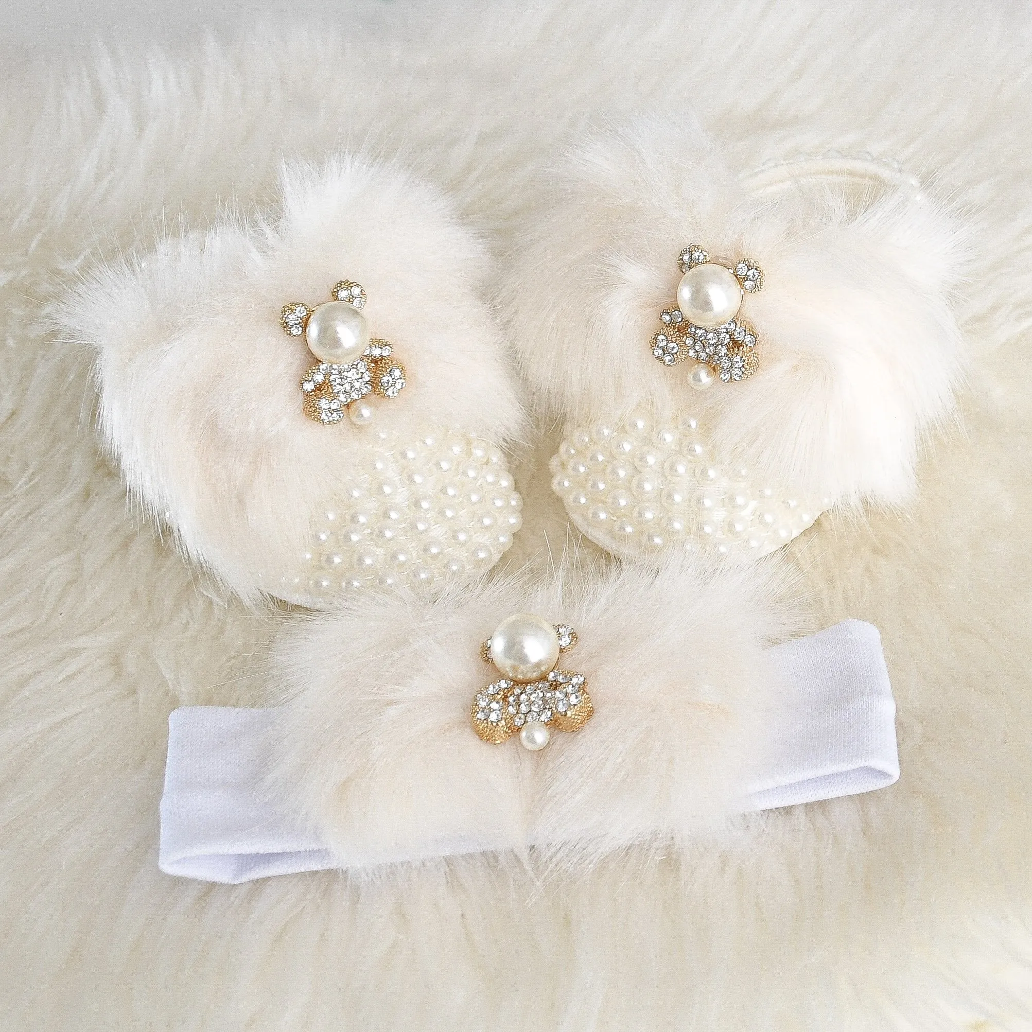 Swarovski Bear Baby Shoes