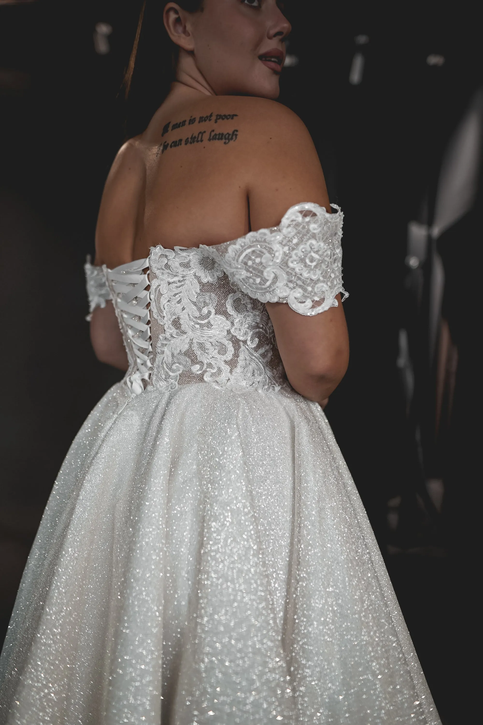 Tea Length Plus Size Lace Wedding Dress Elise