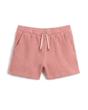 The Cannes Waffle Knit Shorts - Spanish Rose