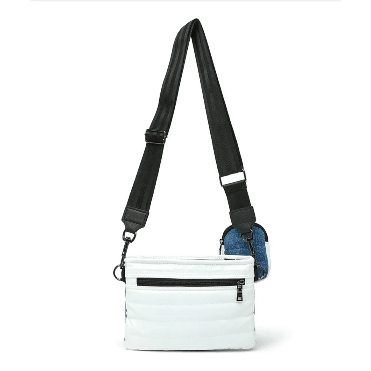 Think Royln Downtown Crossbody in Traditional Stone Washed Denim