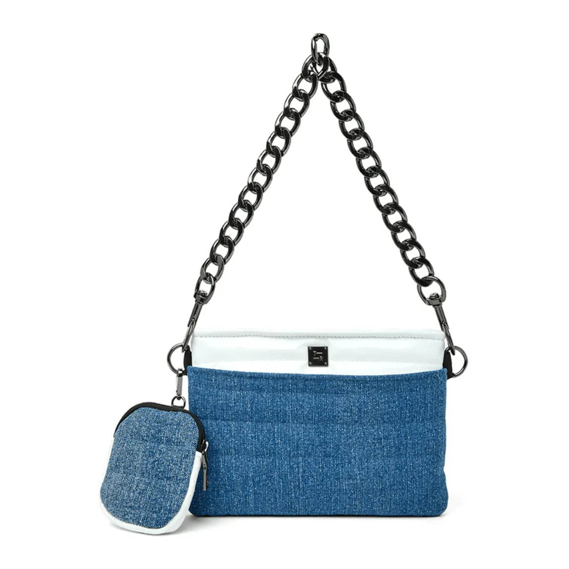 Think Royln Downtown Crossbody in Traditional Stone Washed Denim