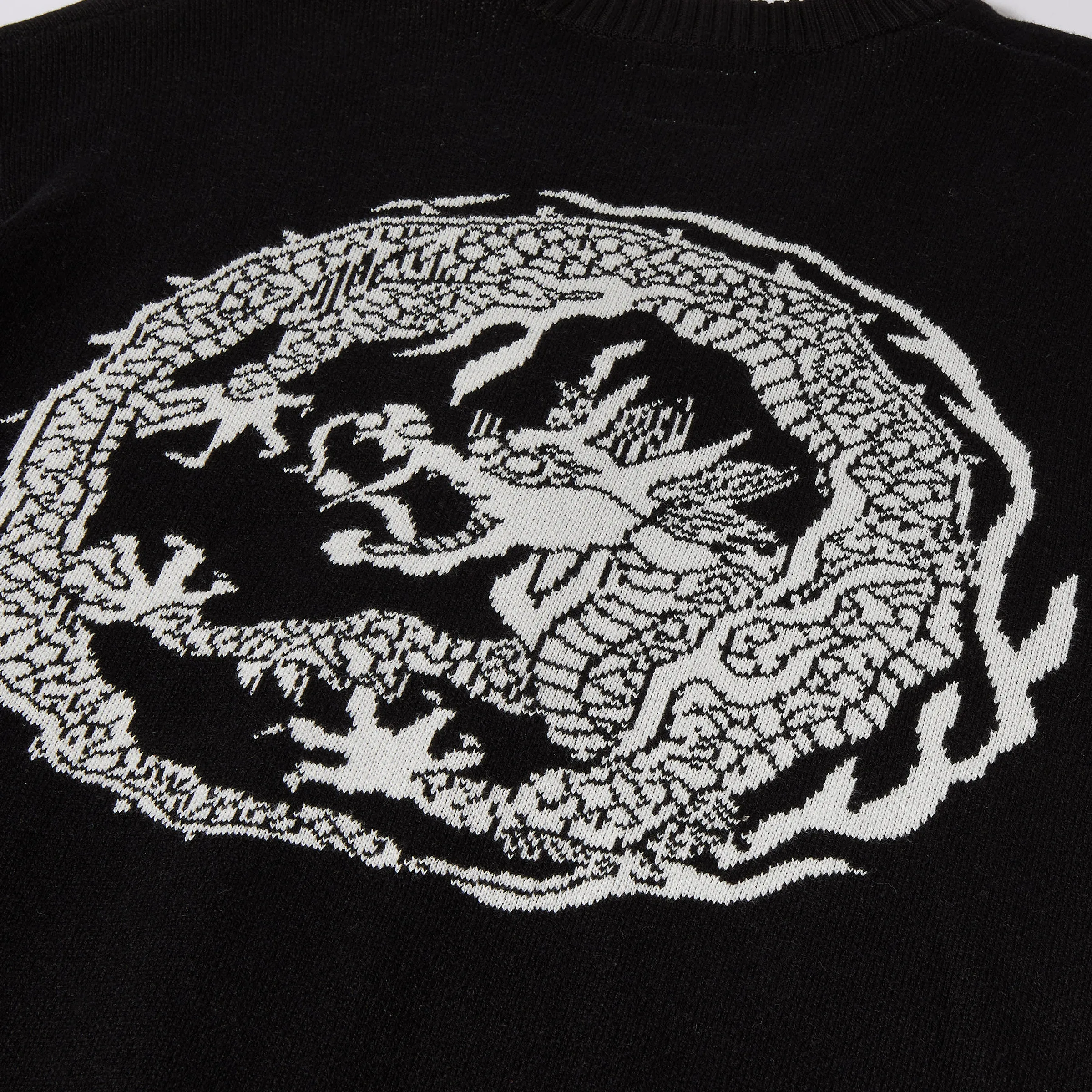 Twin Dragon Cardigan (Black)