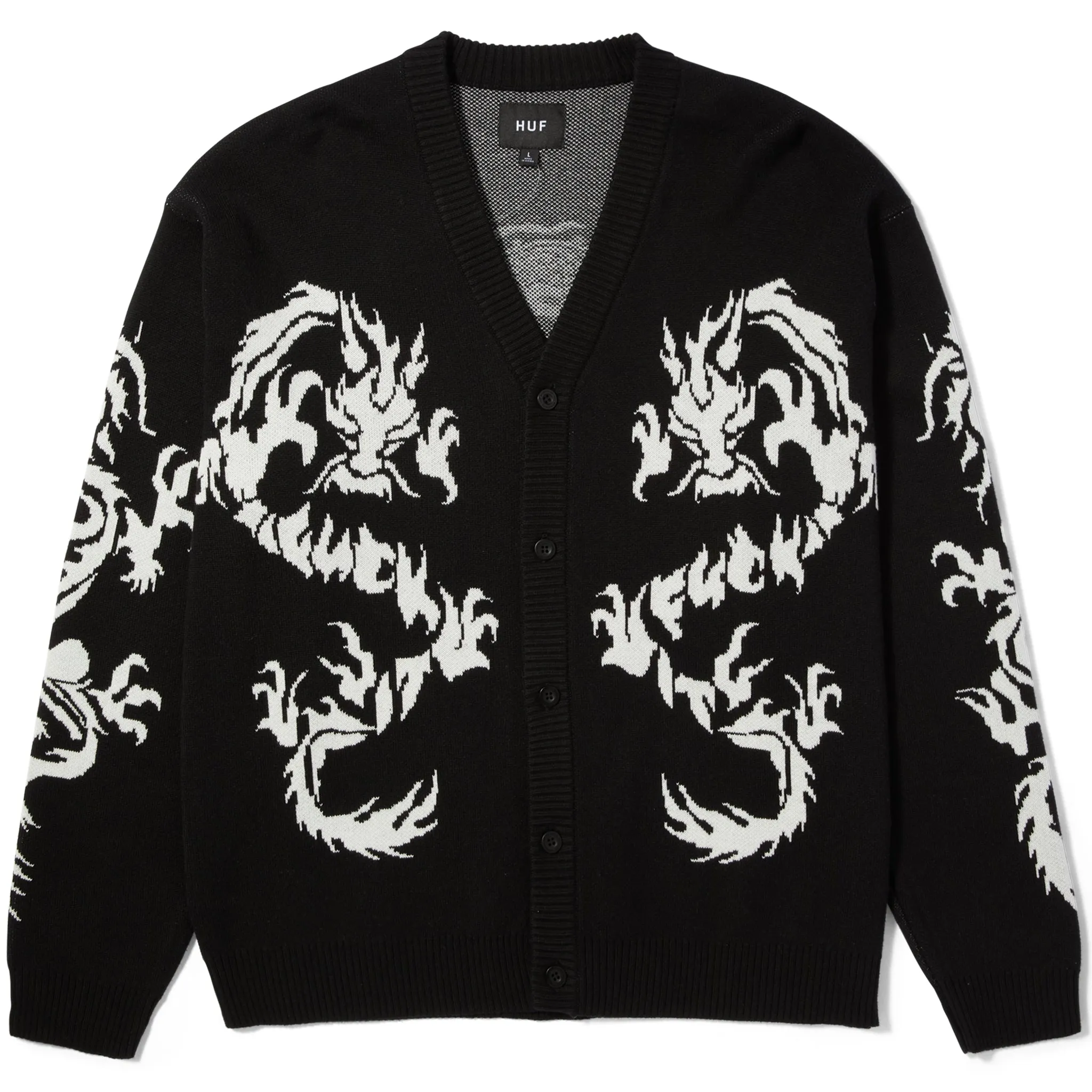 Twin Dragon Cardigan (Black)