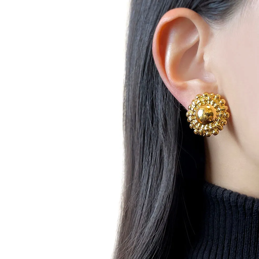 【USA輸入】ヴィンテージ MONET フラワー イヤリング/Vintage MONET Flower Clip On Earrings