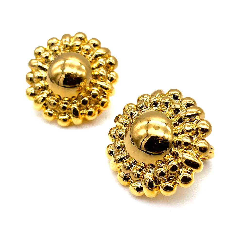 【USA輸入】ヴィンテージ MONET フラワー イヤリング/Vintage MONET Flower Clip On Earrings