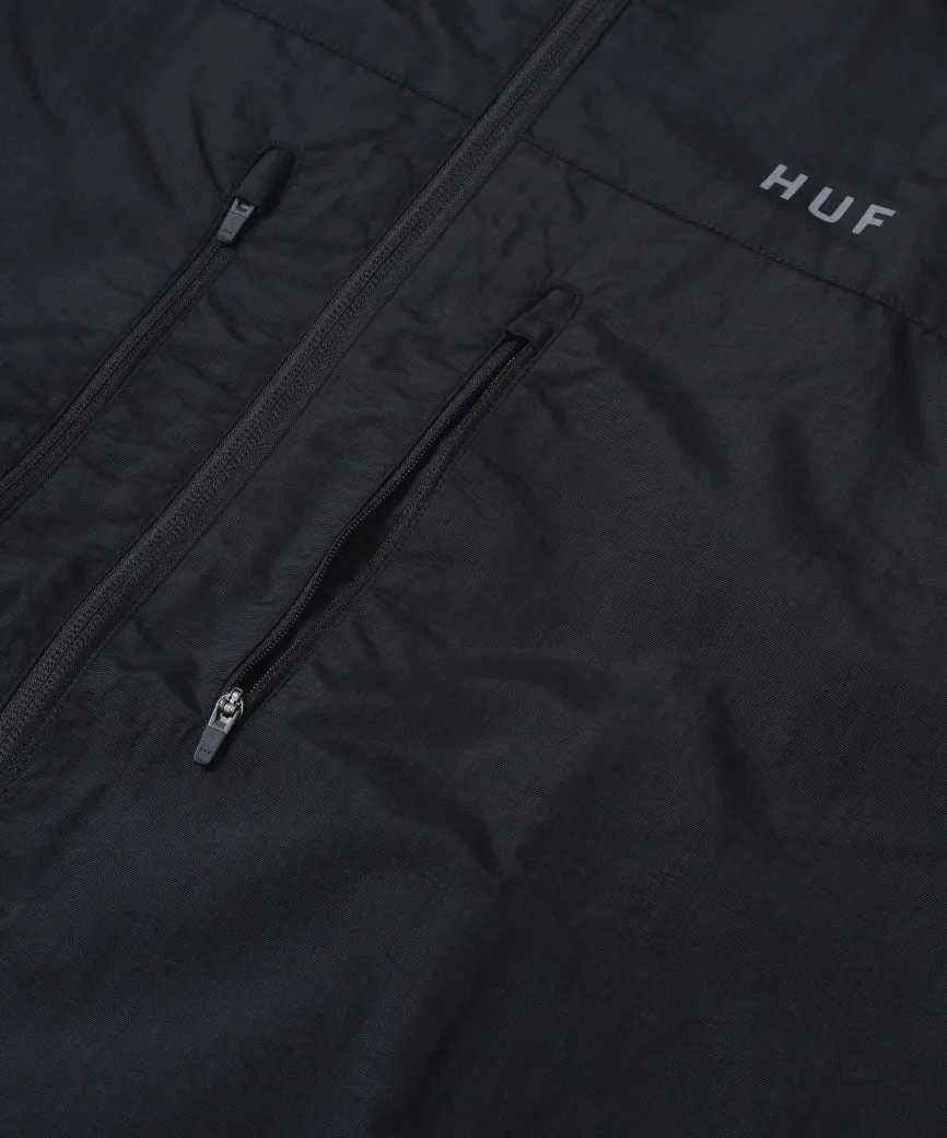 VESTE HUF ESSENTIALS ZIP STANDARD SHELL BLACK