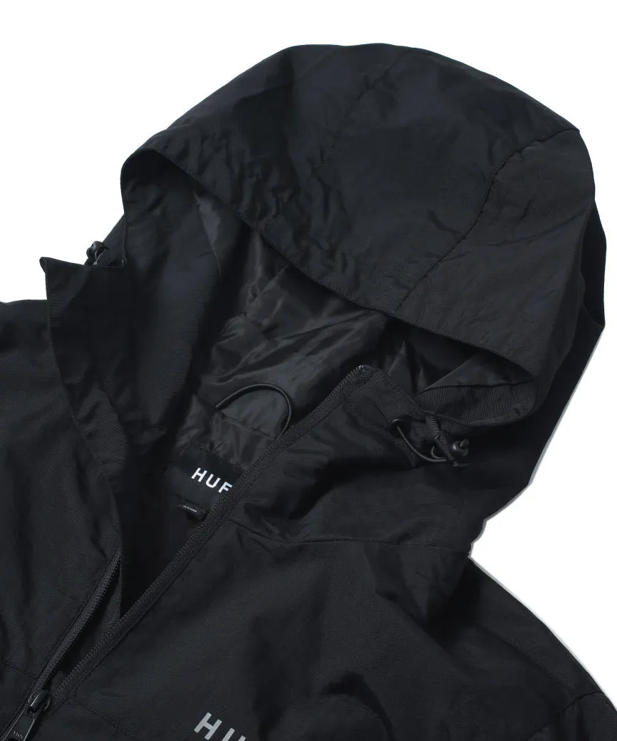 VESTE HUF ESSENTIALS ZIP STANDARD SHELL BLACK