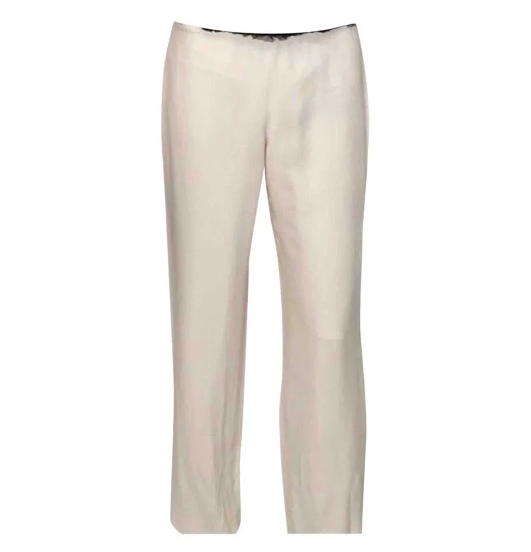 Vintage Chanel 03P, 2003 Spring Ivory Trouser Pants FR 36