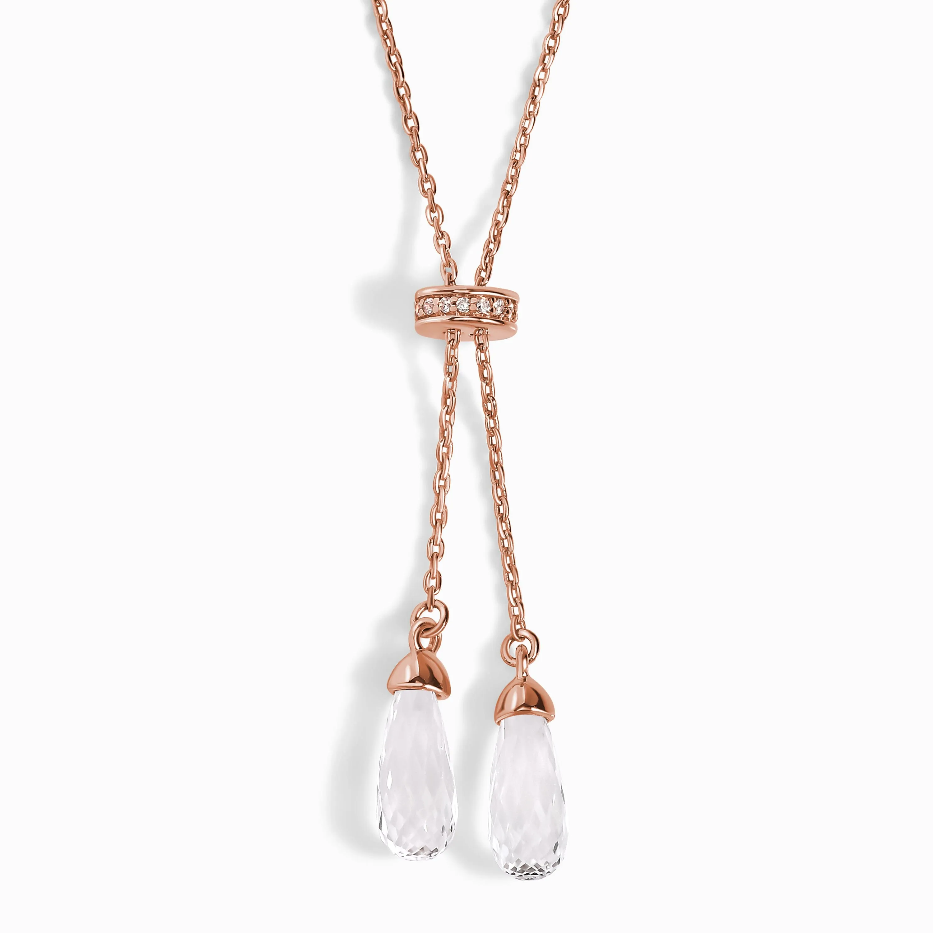 White Topaz Necklace - The Tassel Chain